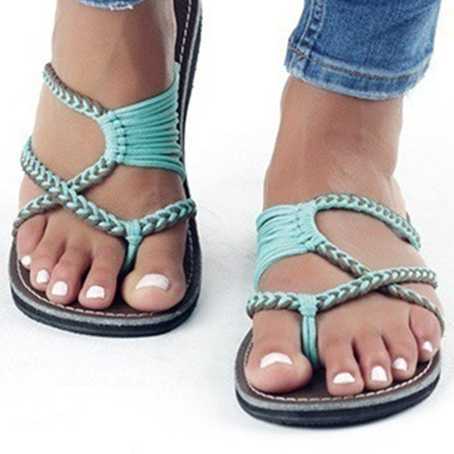 Color Block Plain  Flat  Peep Toe  Casual Slippers