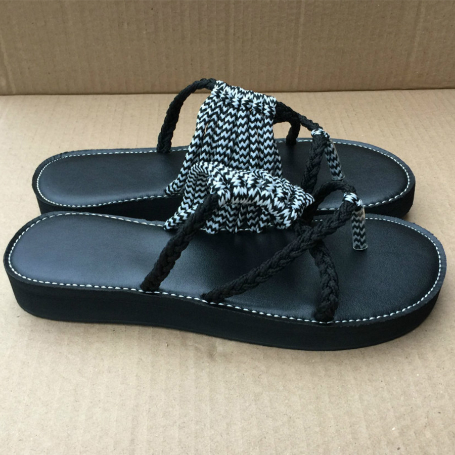 Color Block Plain  Flat  Peep Toe  Casual Slippers