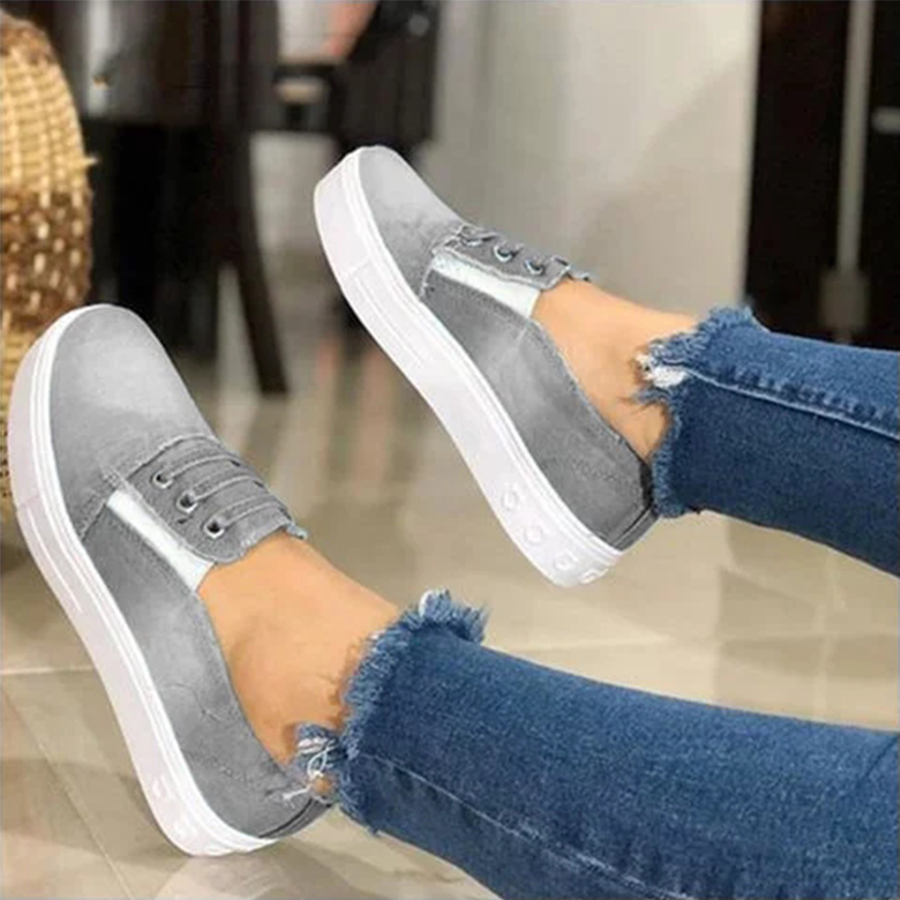Plain  Round Toe  Casual Sneakers
