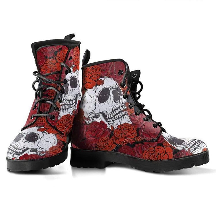 Patterned Lace-Up Boot