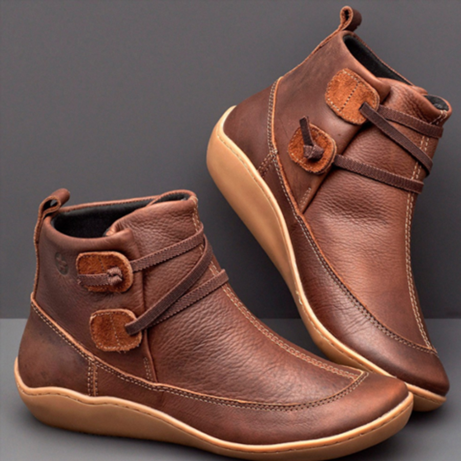 Sports Lace-Up Platform Short Boots