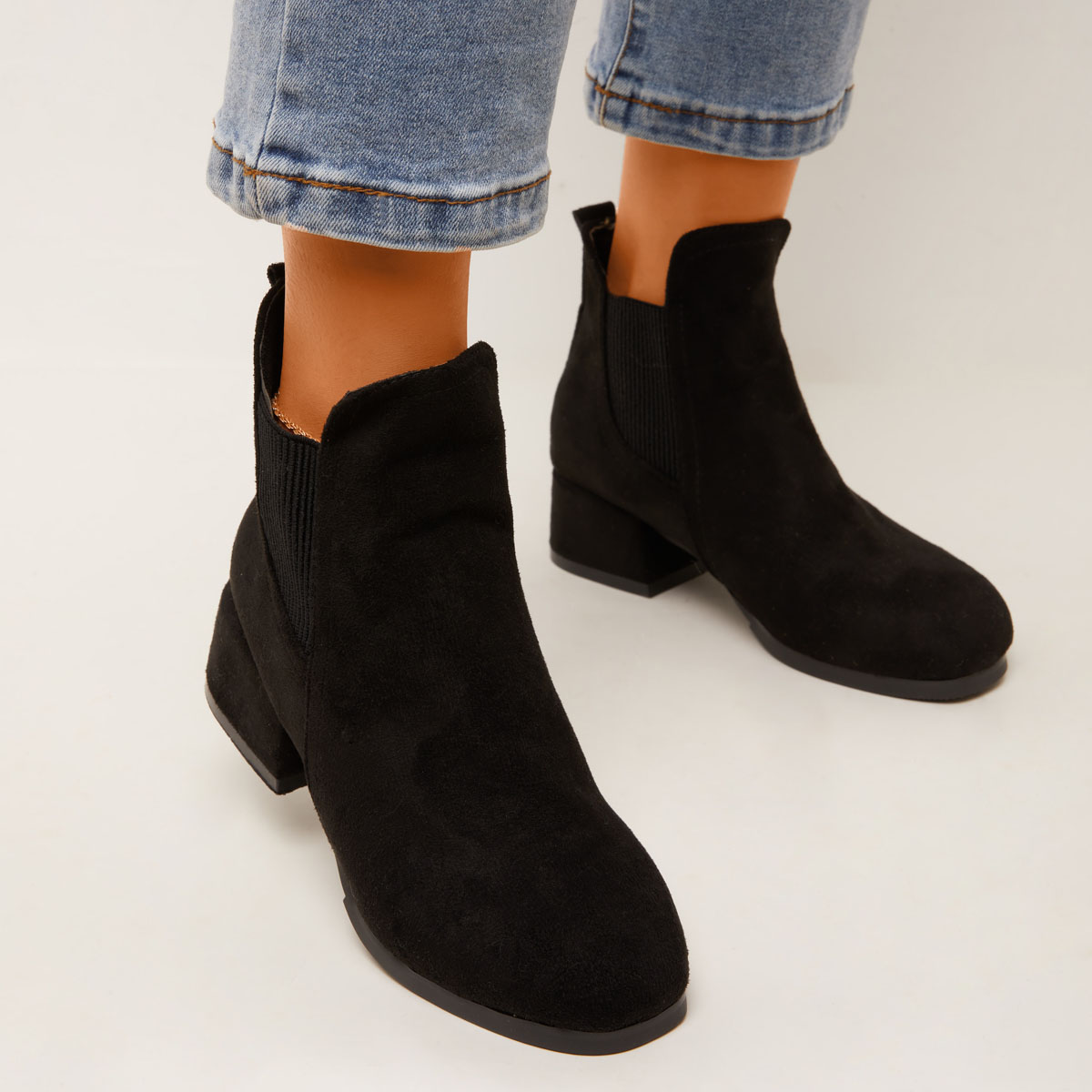 Micro Suede Ankle Boots