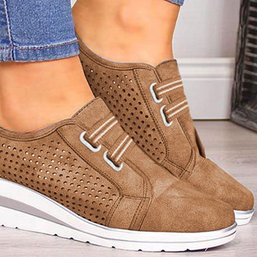 Plain Round Toe Casual Travel Sneakers