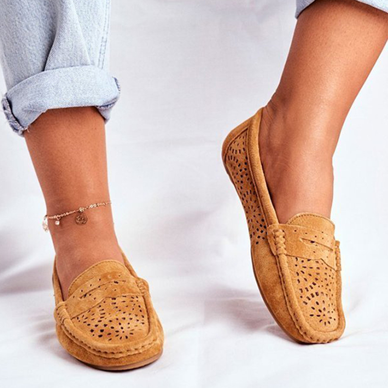 Women's flat hollowed out comfortable flat shoes