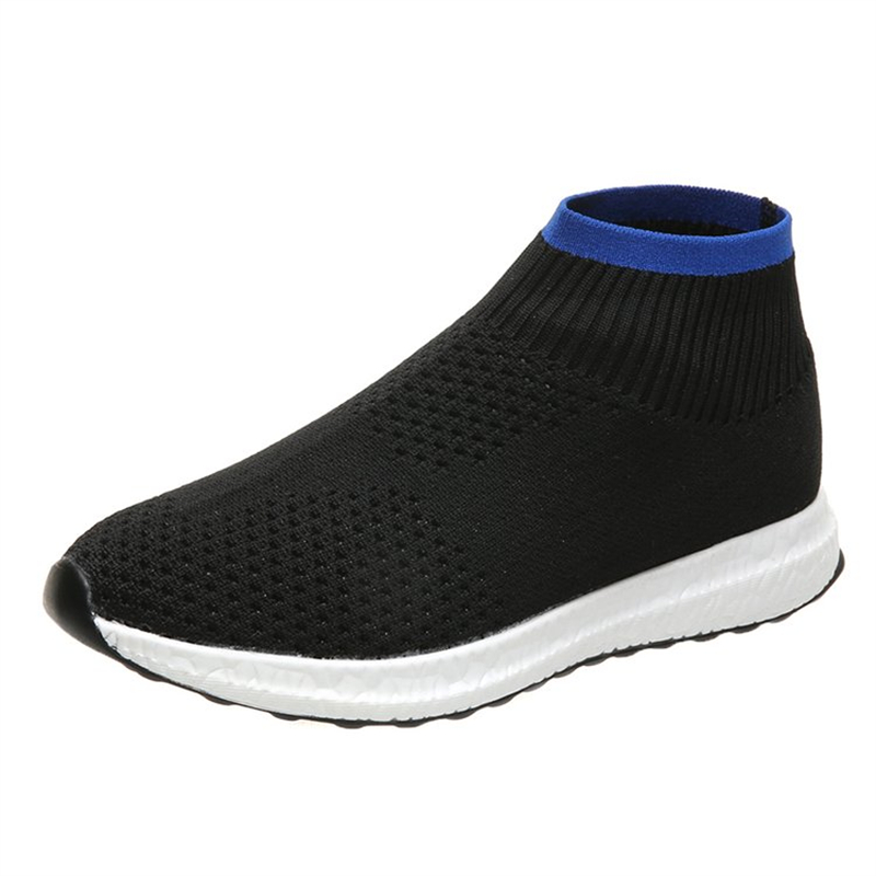 Ladies Round Toe Knit Sneakers