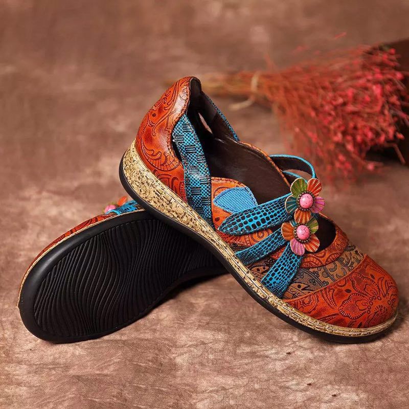 Women's retro British flat shoes