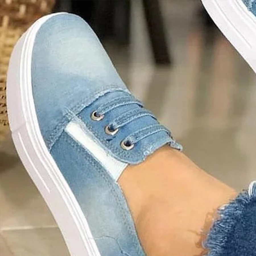 Plain  Round Toe  Casual Sneakers