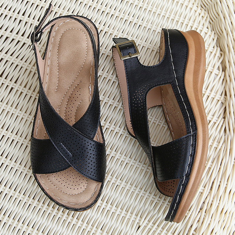 Women's vintage bohemian wedge sandals