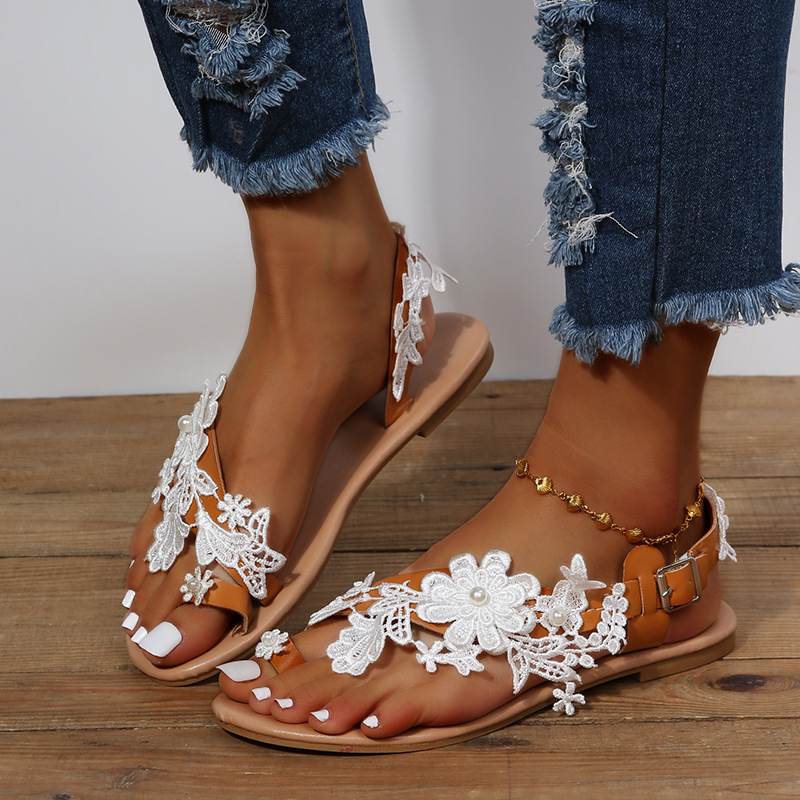 Summer Bohemian Flower Buckle Sandals