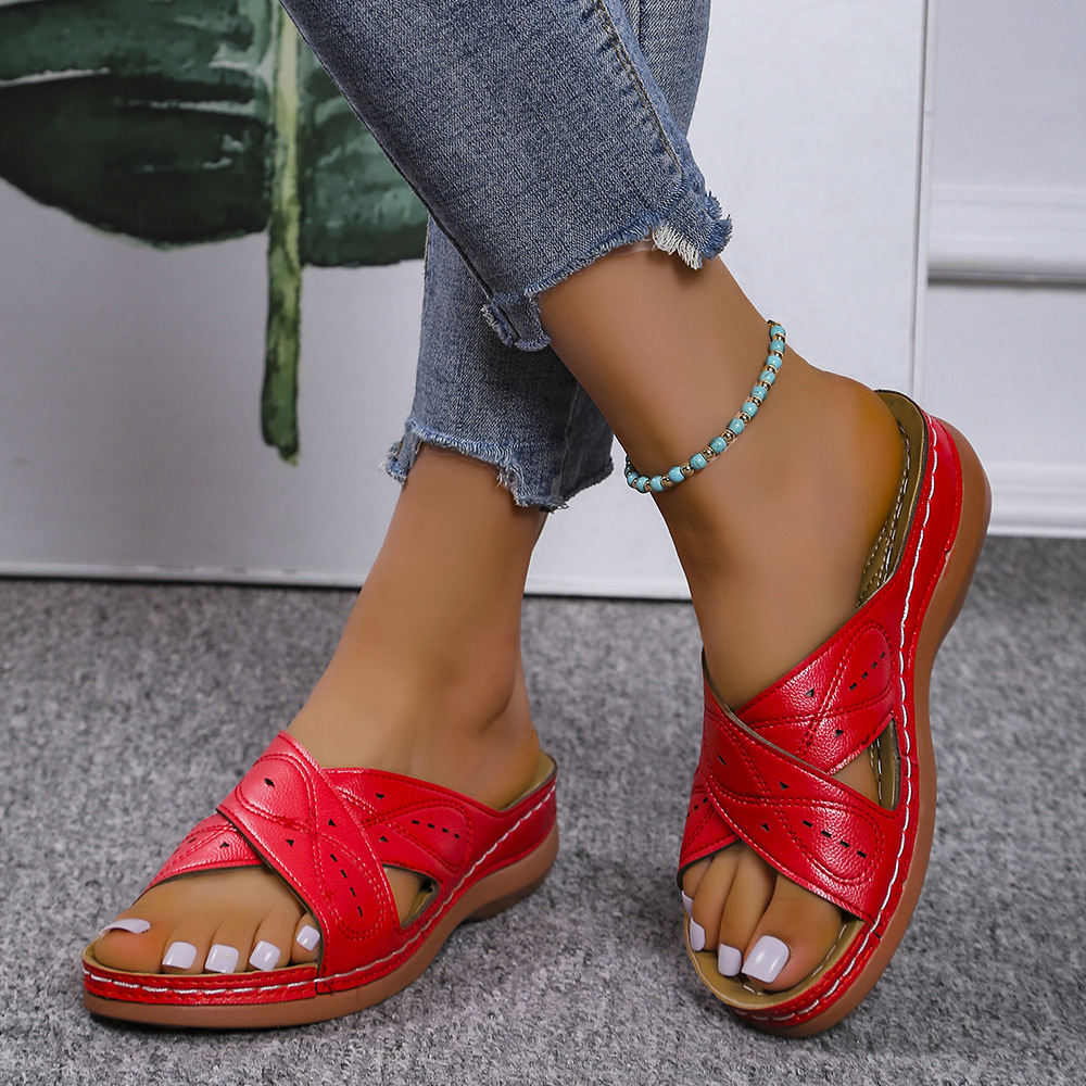Summer Cutout Cross Platform Sandals