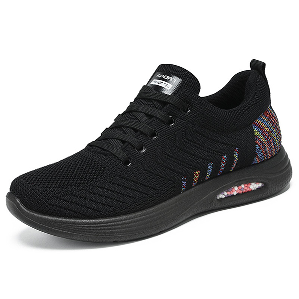 Women's Casual Comfortable Lace-up Fly Knit Sneakers