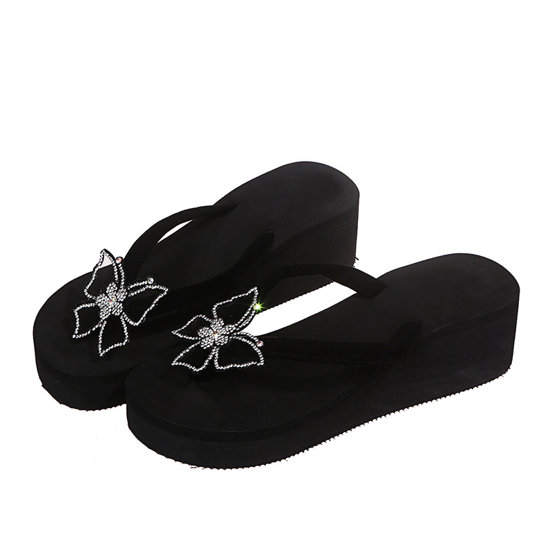 Platform Flip-Flops Butterfly Wedge Beach Sandals