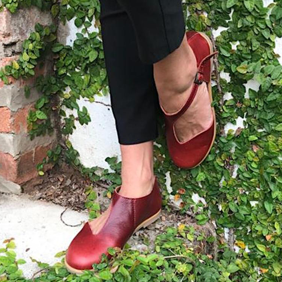 Plain Flat Round Toe Casual Date Travel Flat & Loafers