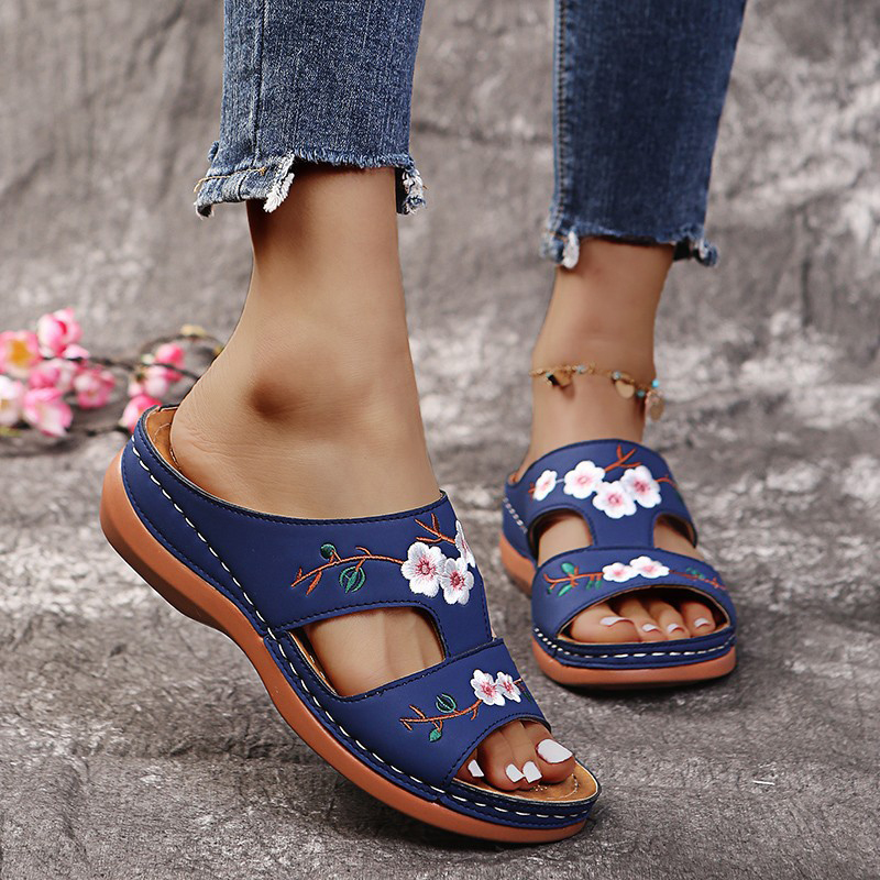 Summer Embroidered Platform Sandals