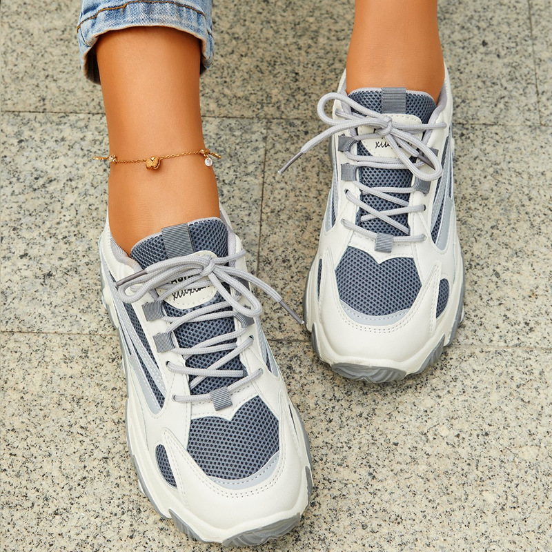 Ladies Fashion Round Toe Splicing Casual Shoes