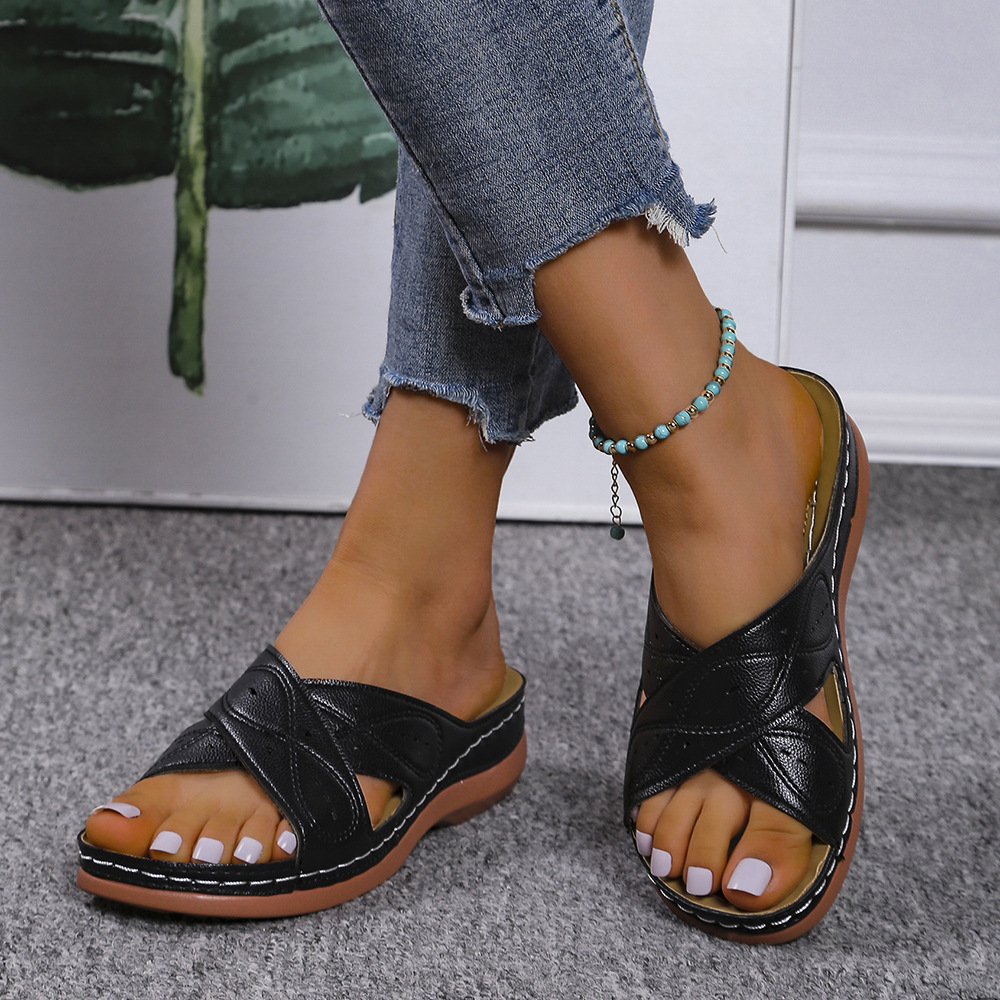 Summer Cutout Cross Platform Sandals