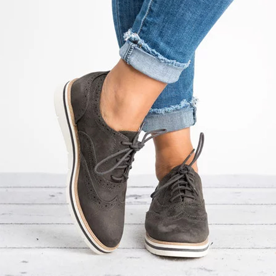 Plain Flat Criss Cross Round Toe Casual Office Comfort Flats