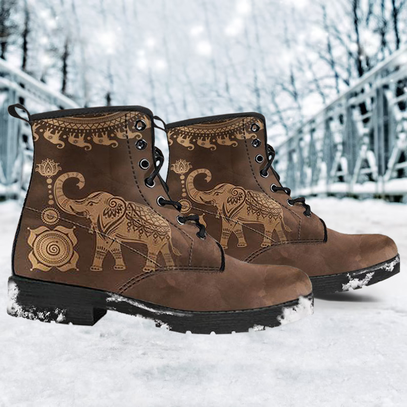 Little Yellow Elephant Lace-Up Martin Boots
