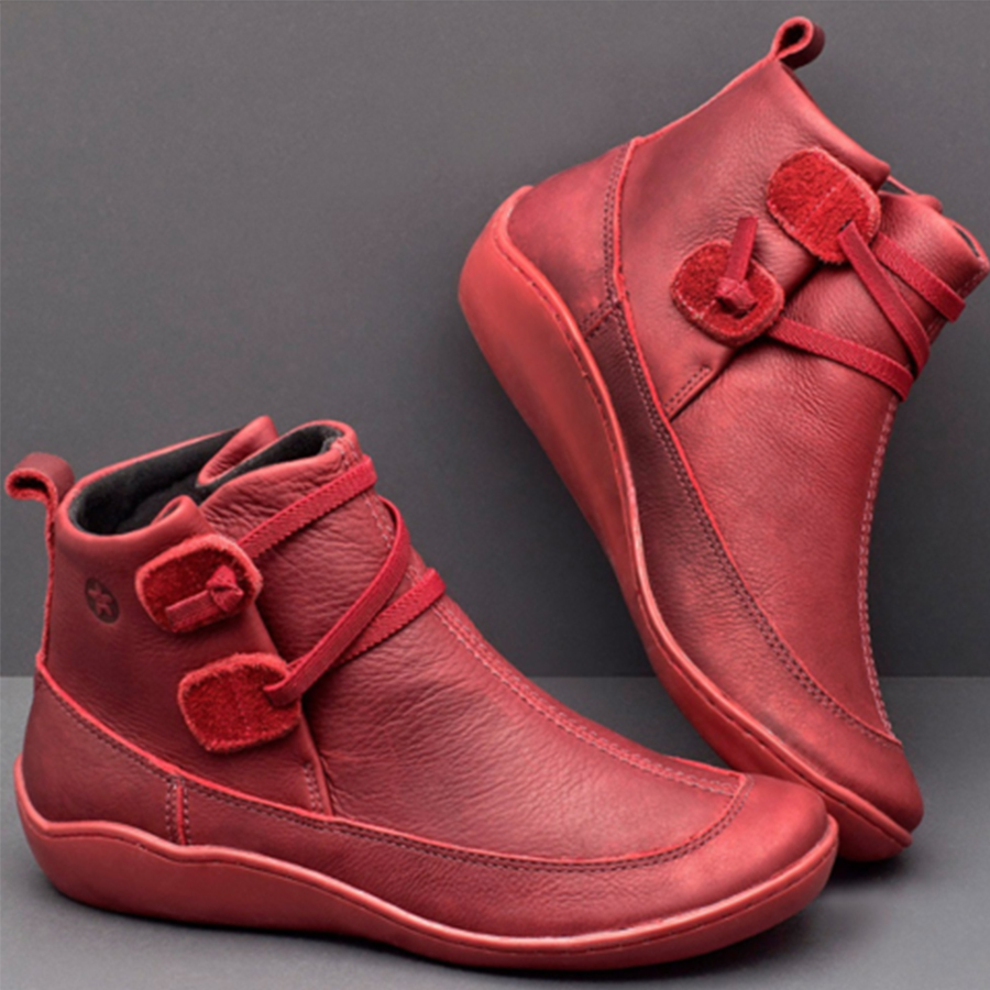 Sports Lace-Up Platform Short Boots