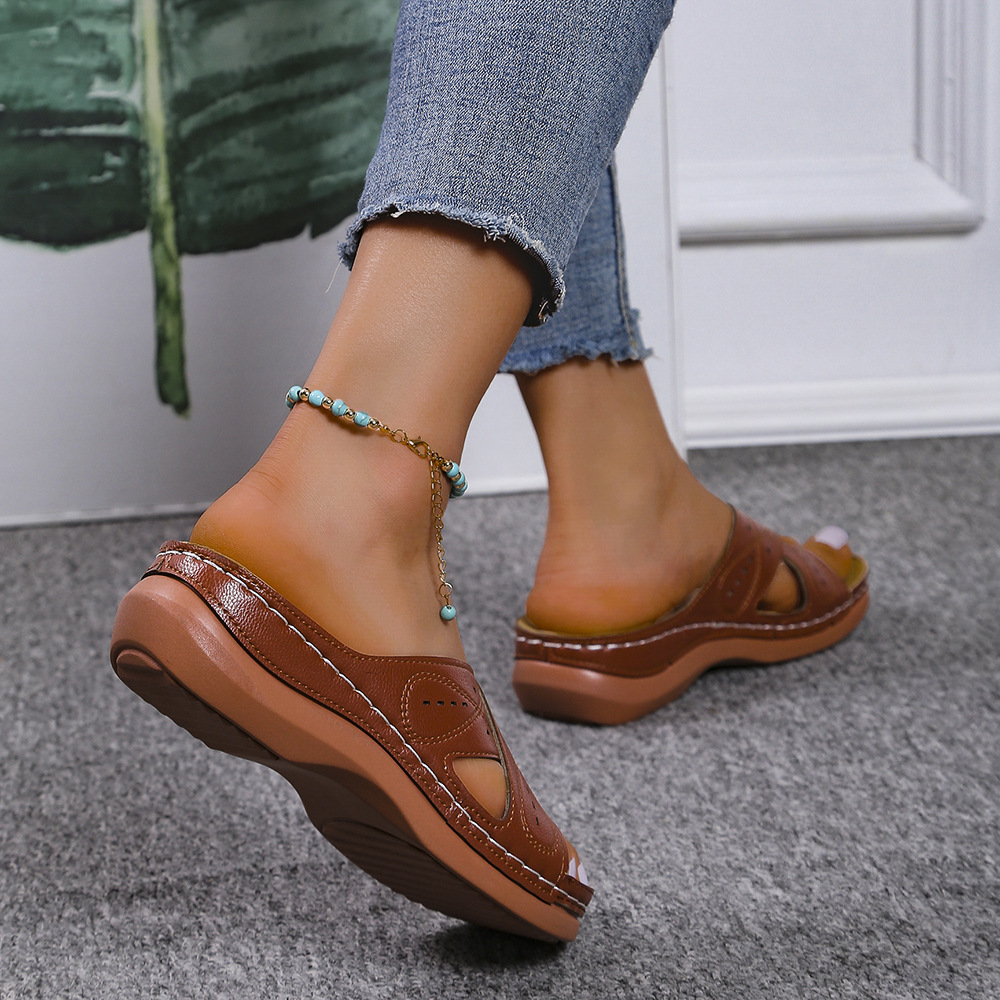 Summer Cutout Cross Platform Sandals