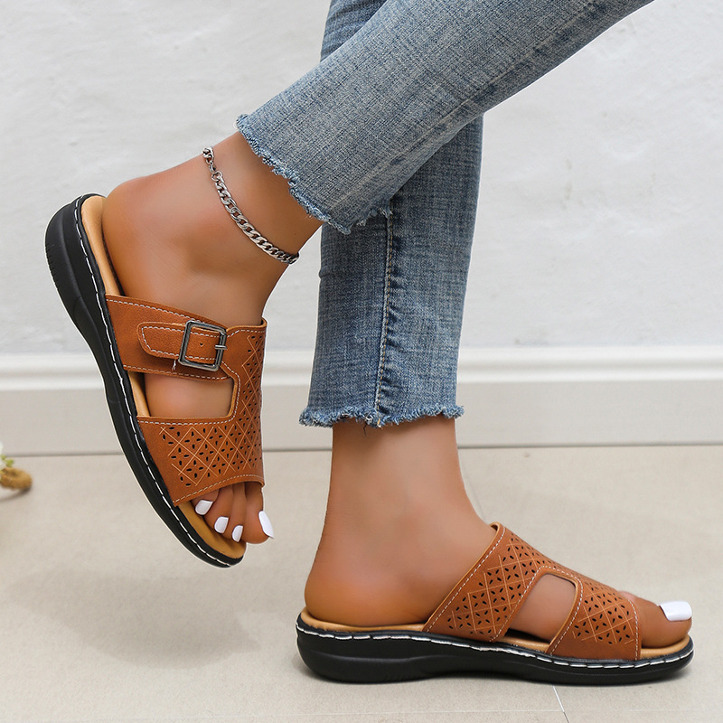 Cutout Platform Sandals