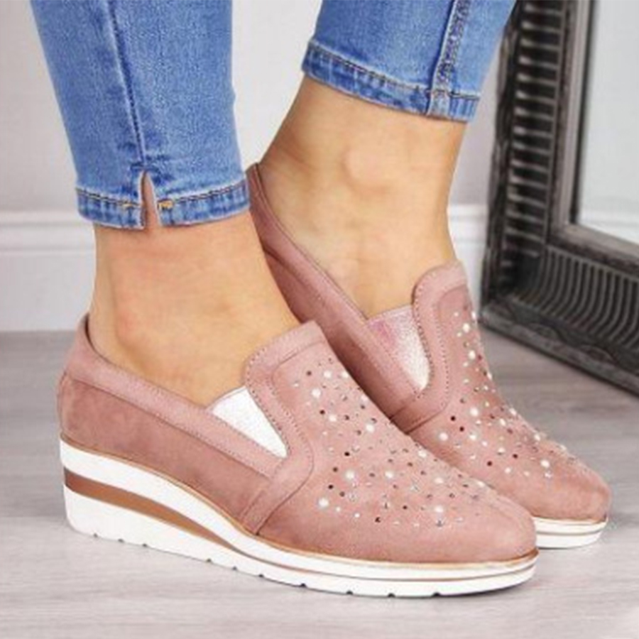 Plain Round Toe Casual Travel Sneakers
