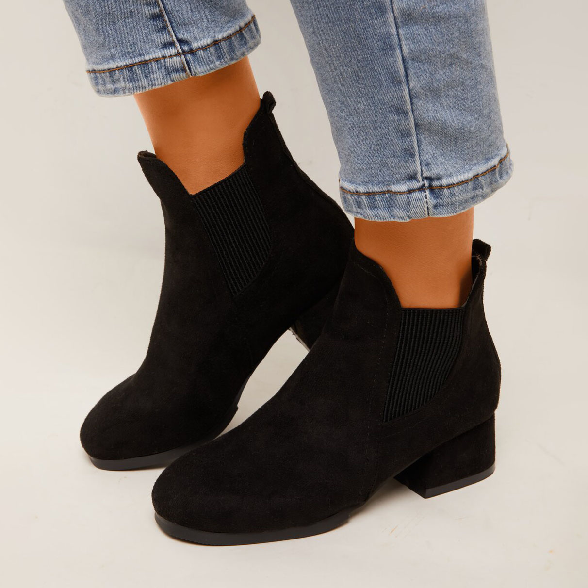 Micro Suede Ankle Boots
