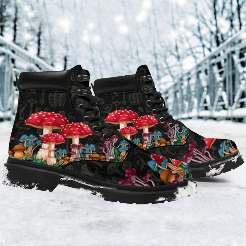 Multicolored Mushroom Martin Boots