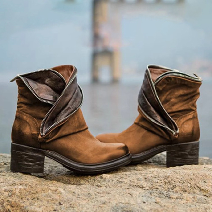 Women's thick heel ankle boots