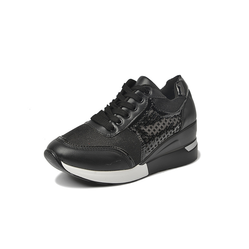 Ladies Round Toe Perforated Breathable Sneakers