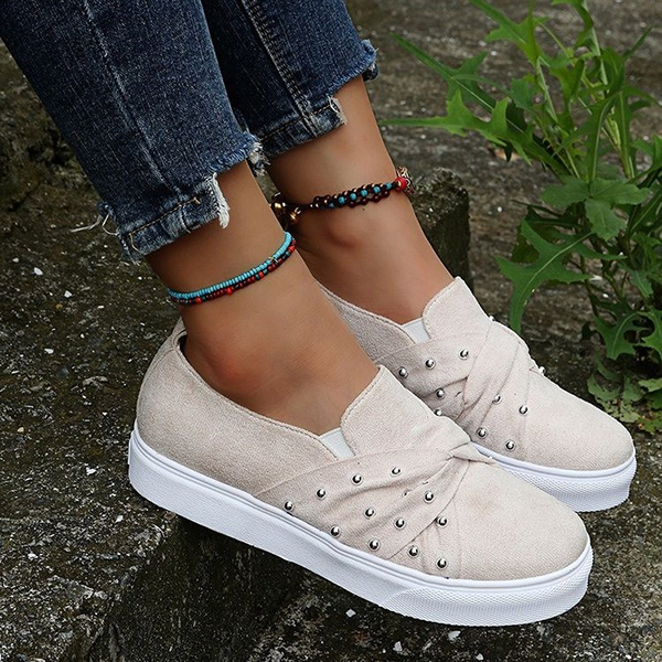 Women's Casual Bow Pearl Loafers