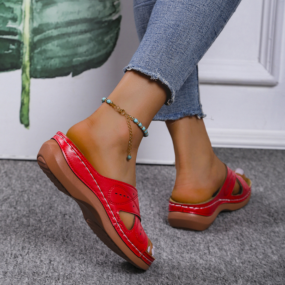 Summer Cutout Cross Platform Sandals