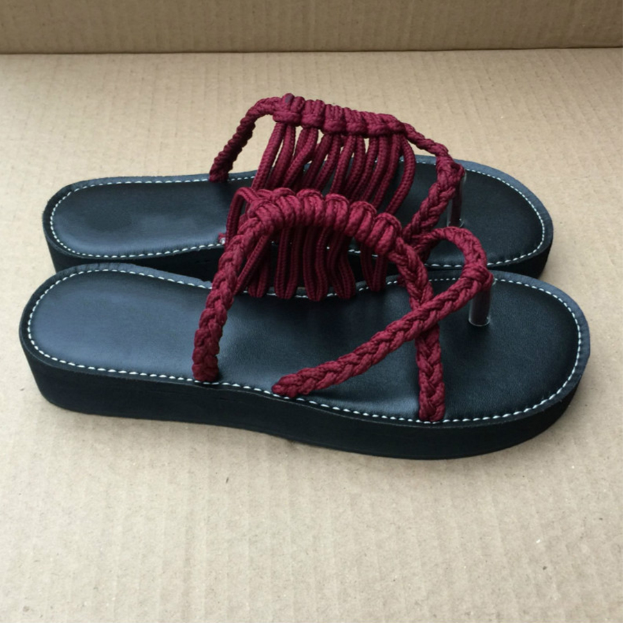 Color Block Plain  Flat  Peep Toe  Casual Slippers
