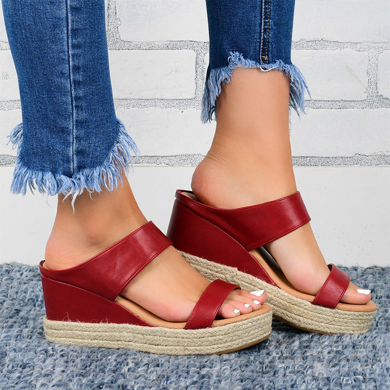 Women's wedge Hemp Rope Sandals