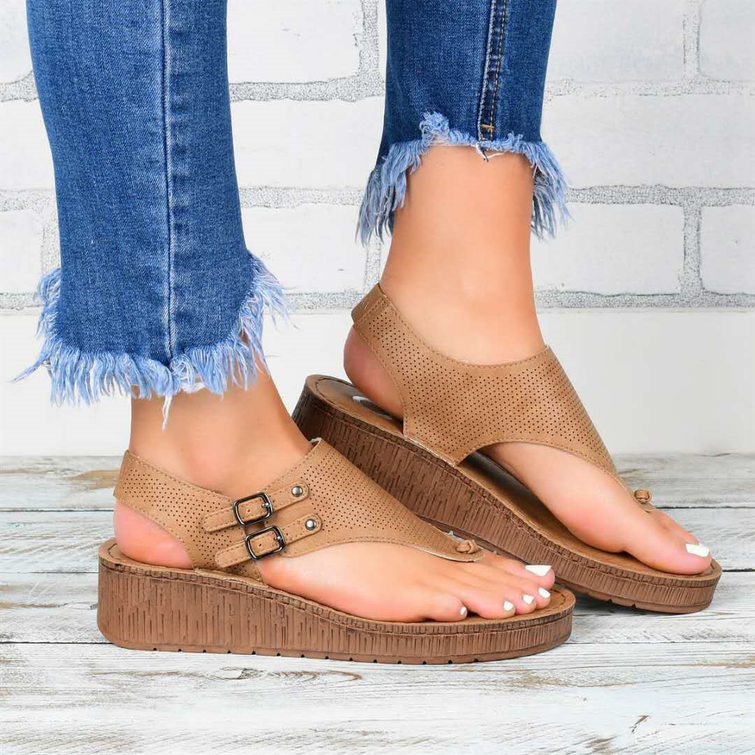 Fashion Cutout Flat Sandals