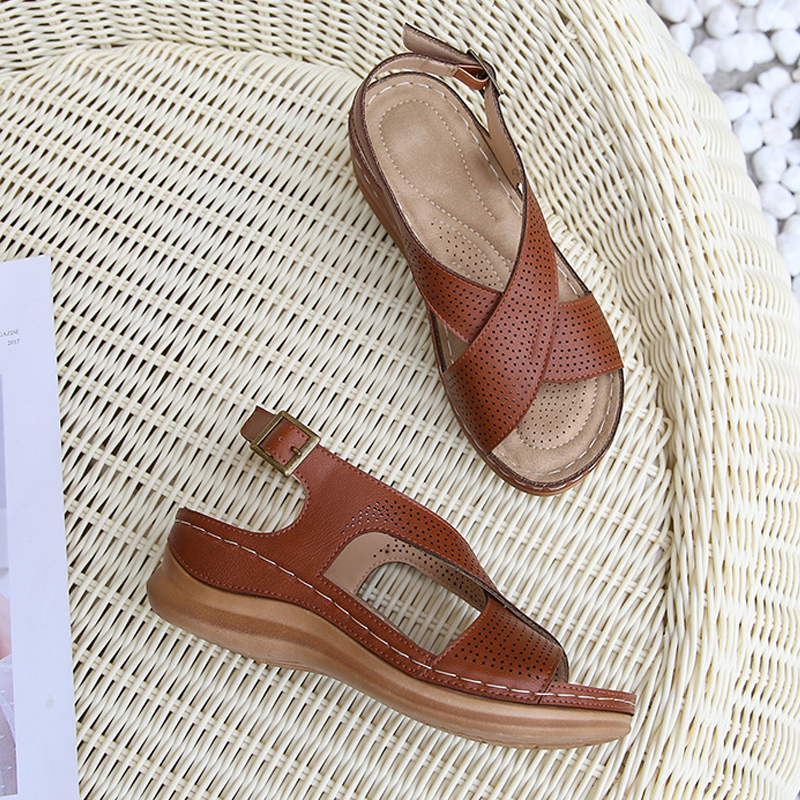 Women's vintage bohemian wedge sandals