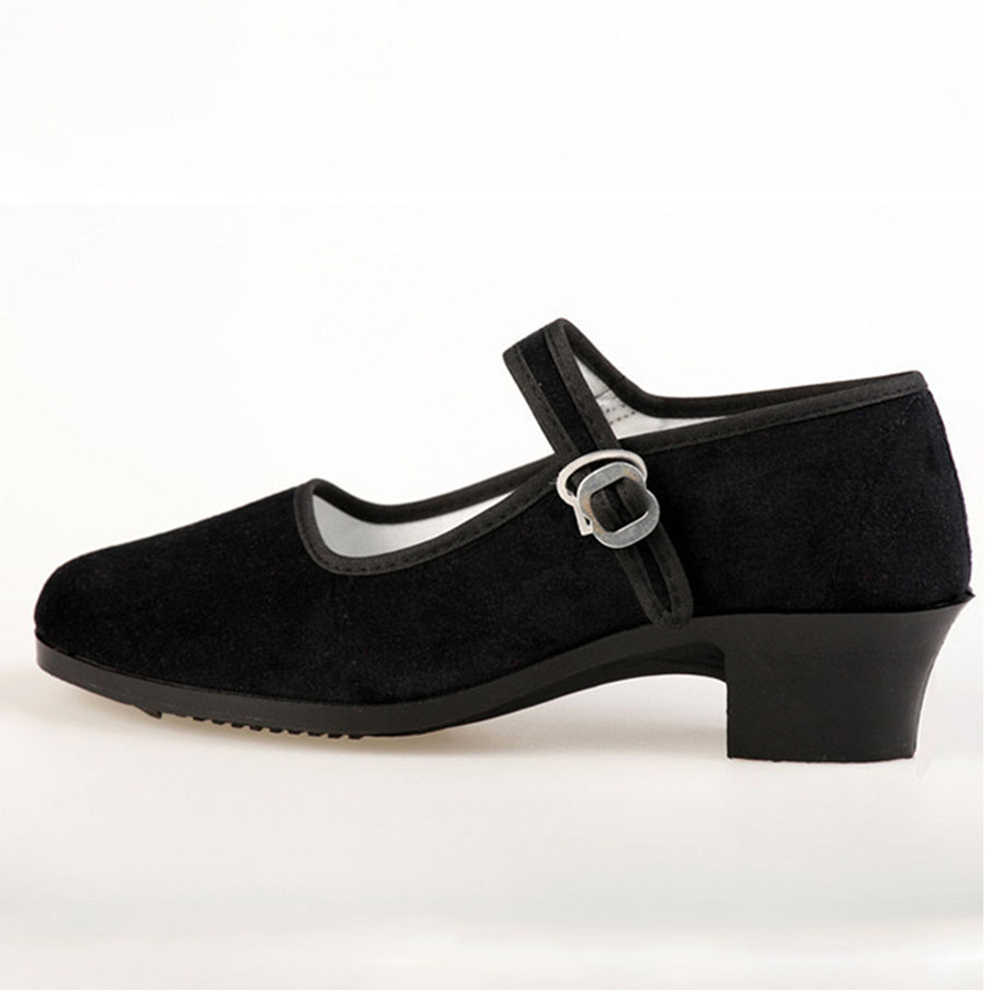Plain  Mid Heeled  Linen  Casual Pumps