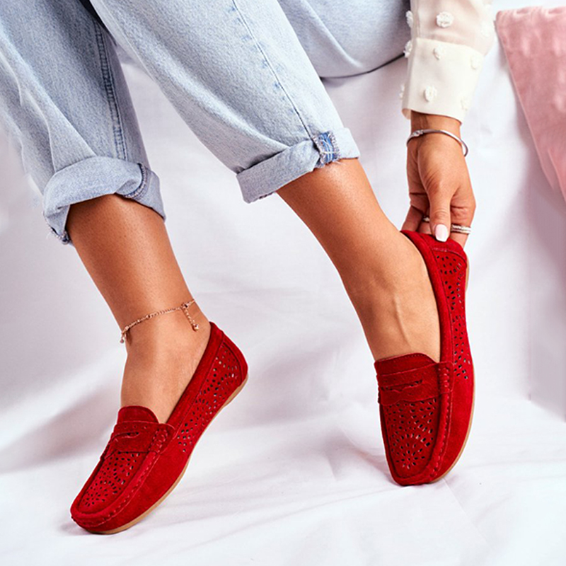 Women's flat hollowed out comfortable flat shoes