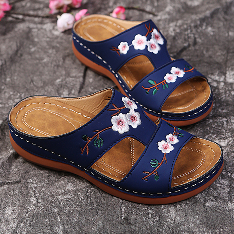 Summer Embroidered Platform Sandals