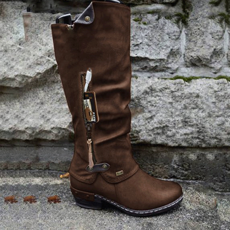 British fashion retro thick heel Rider Boots