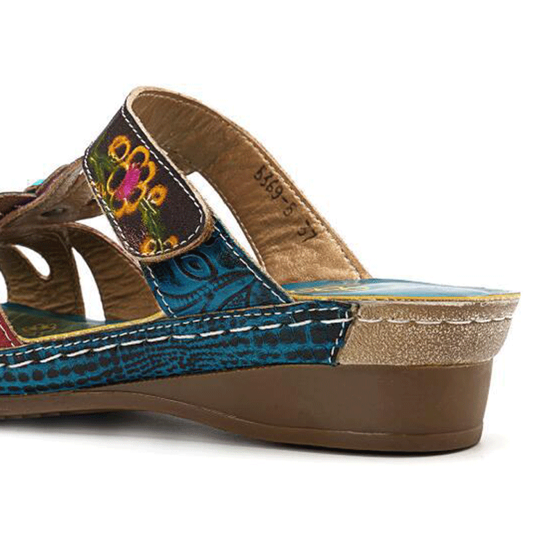 Ethnic style flower sandals