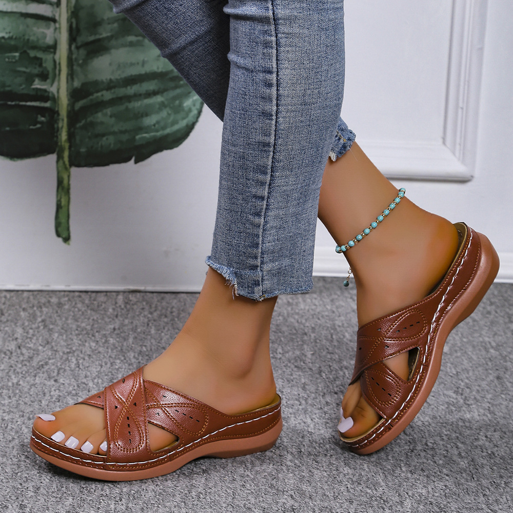 Summer Cutout Cross Platform Sandals