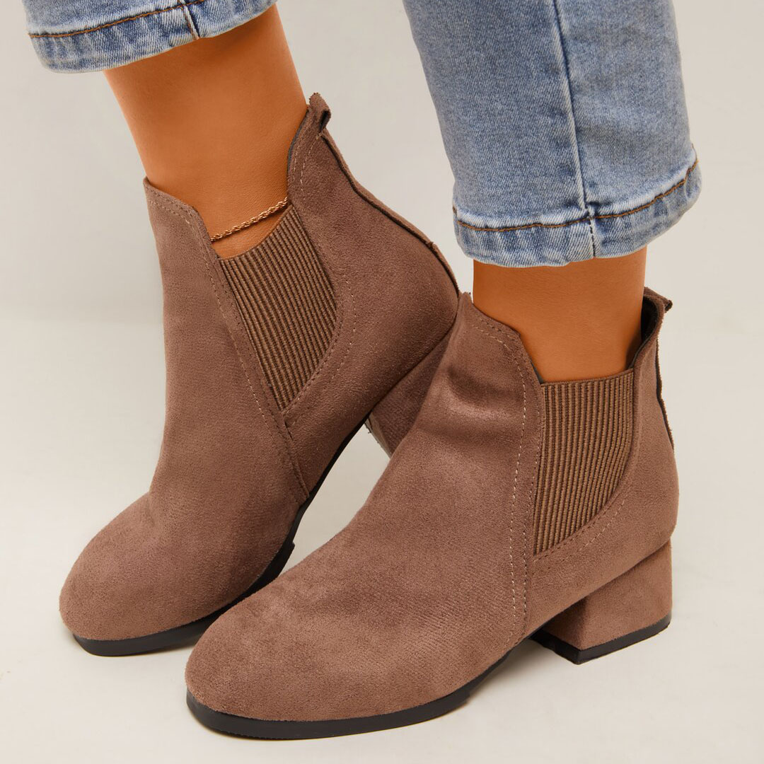 Micro Suede Ankle Boots