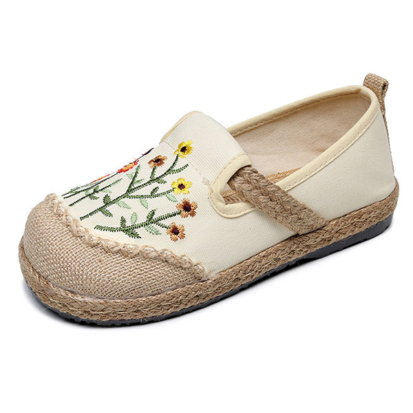 Women's Vintage Woven Embroidered Flats