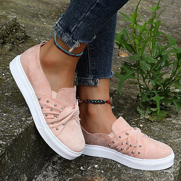 Women's Casual Bow Pearl Loafers