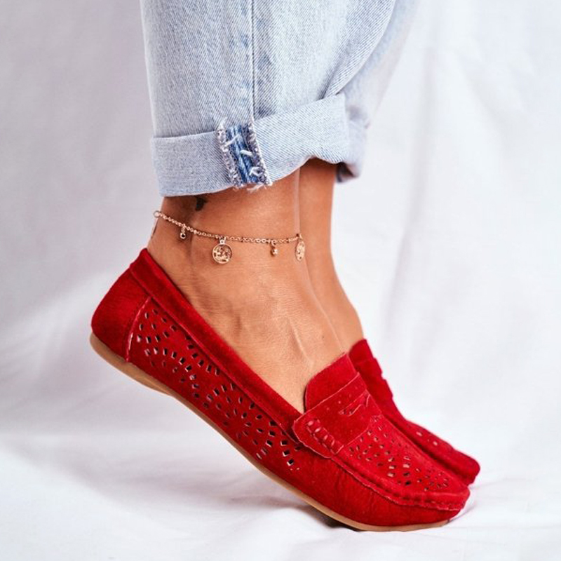Women's flat hollowed out comfortable flat shoes
