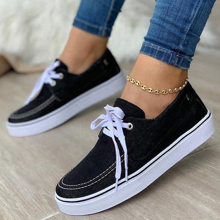 Women's Casual Lace-up Canvas Shoes