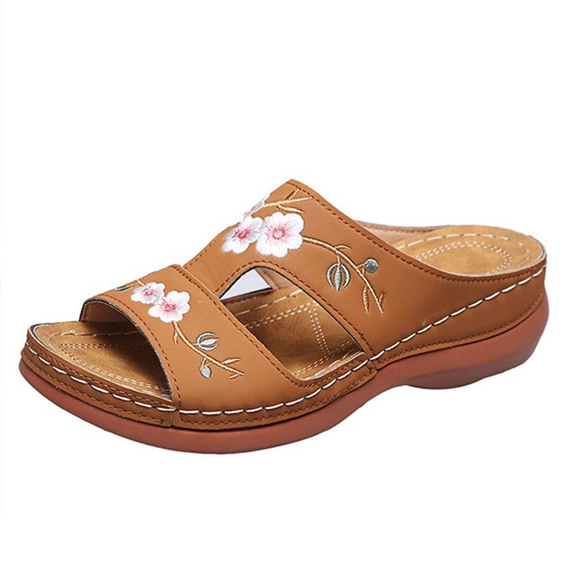Summer Embroidered Platform Sandals