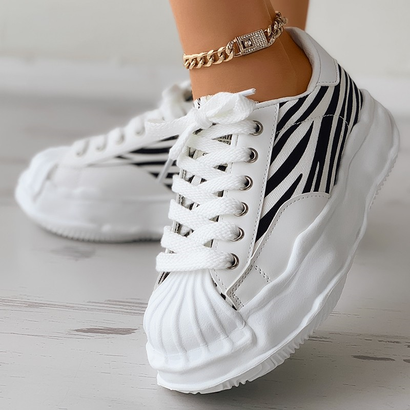 Eyelet Lace-up Front Shell Sneaker