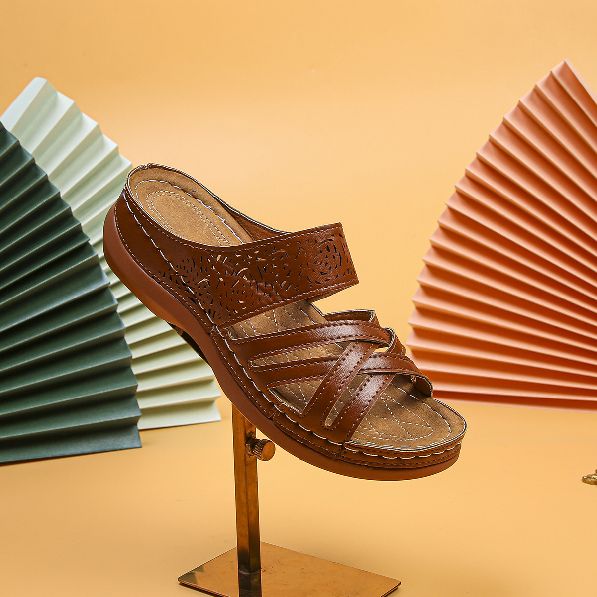 Women's Solid Color Casual Platform Sandals